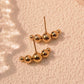 Small bead Ball Earrings [304 Stainless Steel,18K Gold Plated]