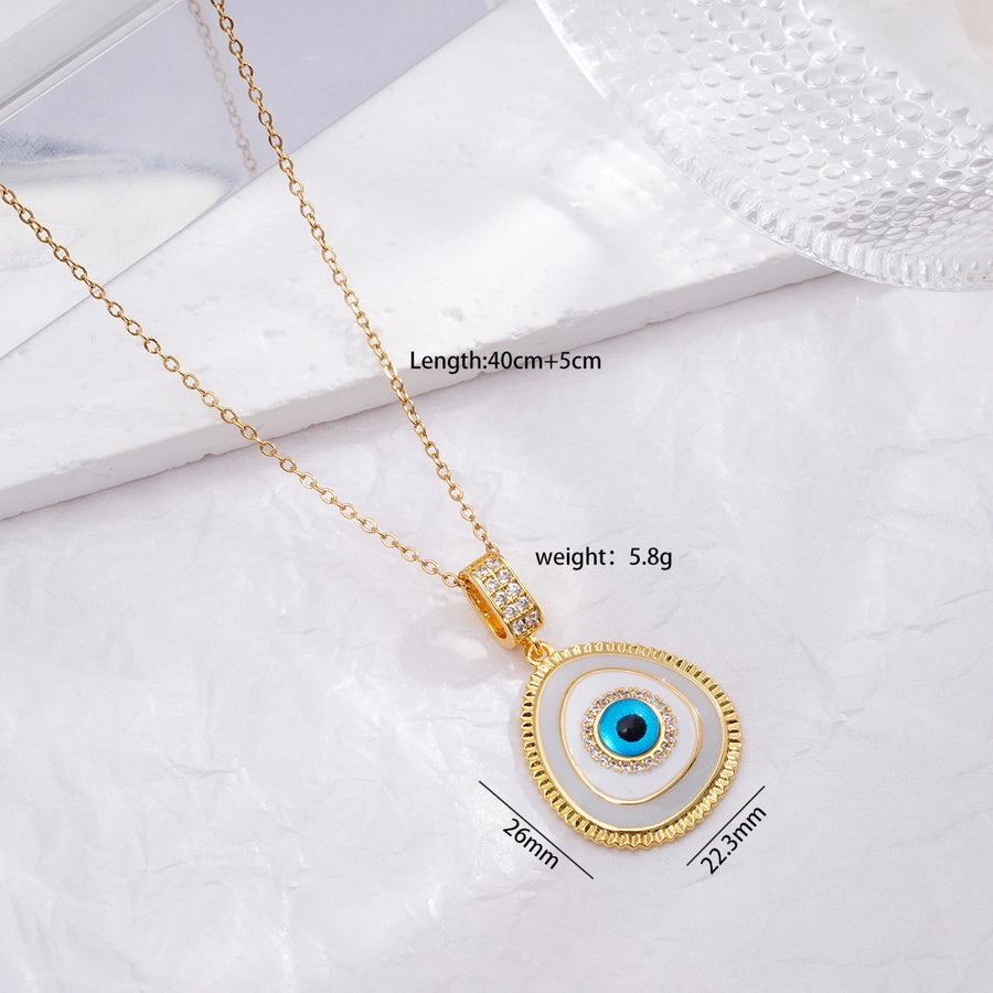 Eye Pendant Necklace [304 Stainless Steel,Copper]