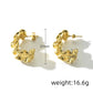 Irregular Stripe Earrings [304 Stainless Steel,18K Gold Plated]