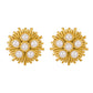 Round Pearl Earrings [316 Stainless Steel,18K Gold Plated]