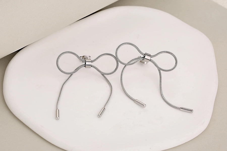 Bow Knot Earrings [304 Stainless Steel]