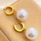 Retro Pearl Drop Earrings [304 Stainless Steel,18K Gold Plated]