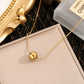 Gold Ball Necklace [304 Stainless Steel,18K Gold Plated]