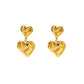 Heart/ Water Droplets Earrings [304 Stainless Steel,18K Gold Plated]