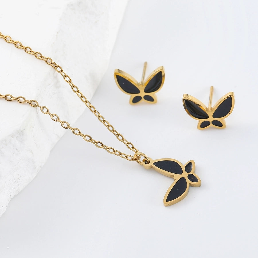 Butterfly Jewelry Set [304 Stainless Steel]