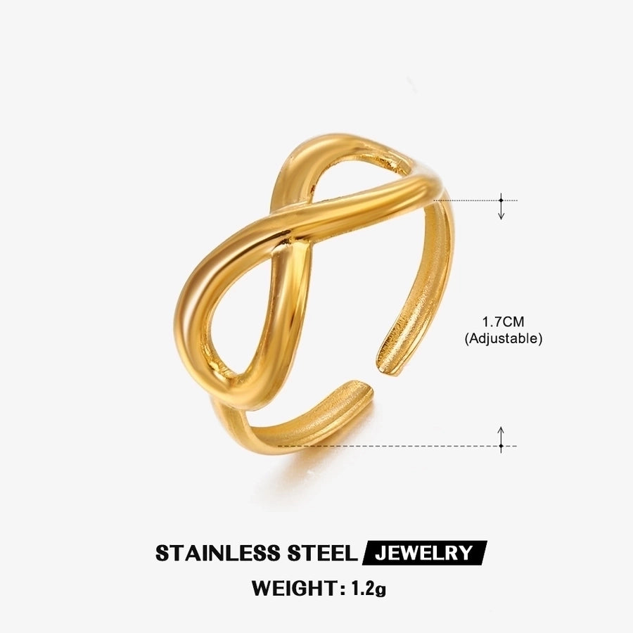 Simple Style Plating Ring [304 Stainless Steel 18K Gold Plated]