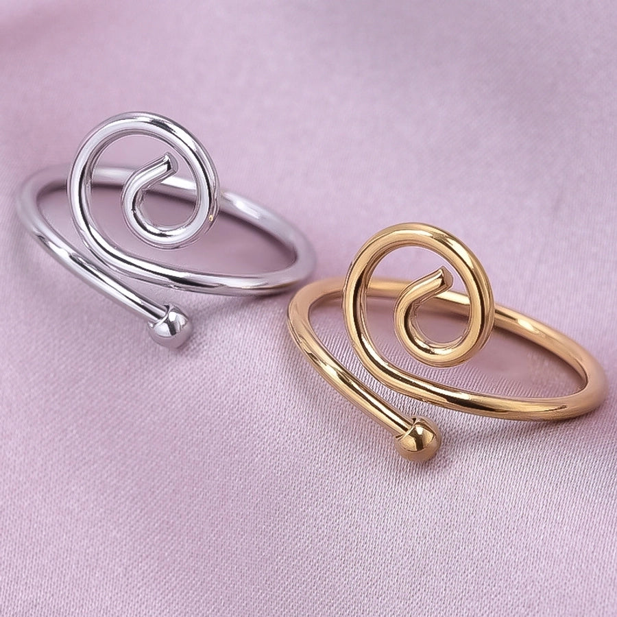 Swirl Ring [304 Stainless Steel, 18K Gold Plated]