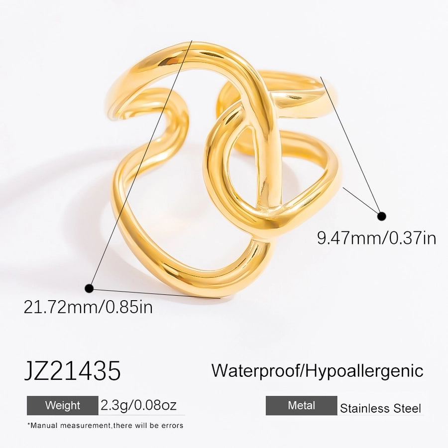 Jewelry Elegant Irregular Open Rings  [304 Stainless Steel]