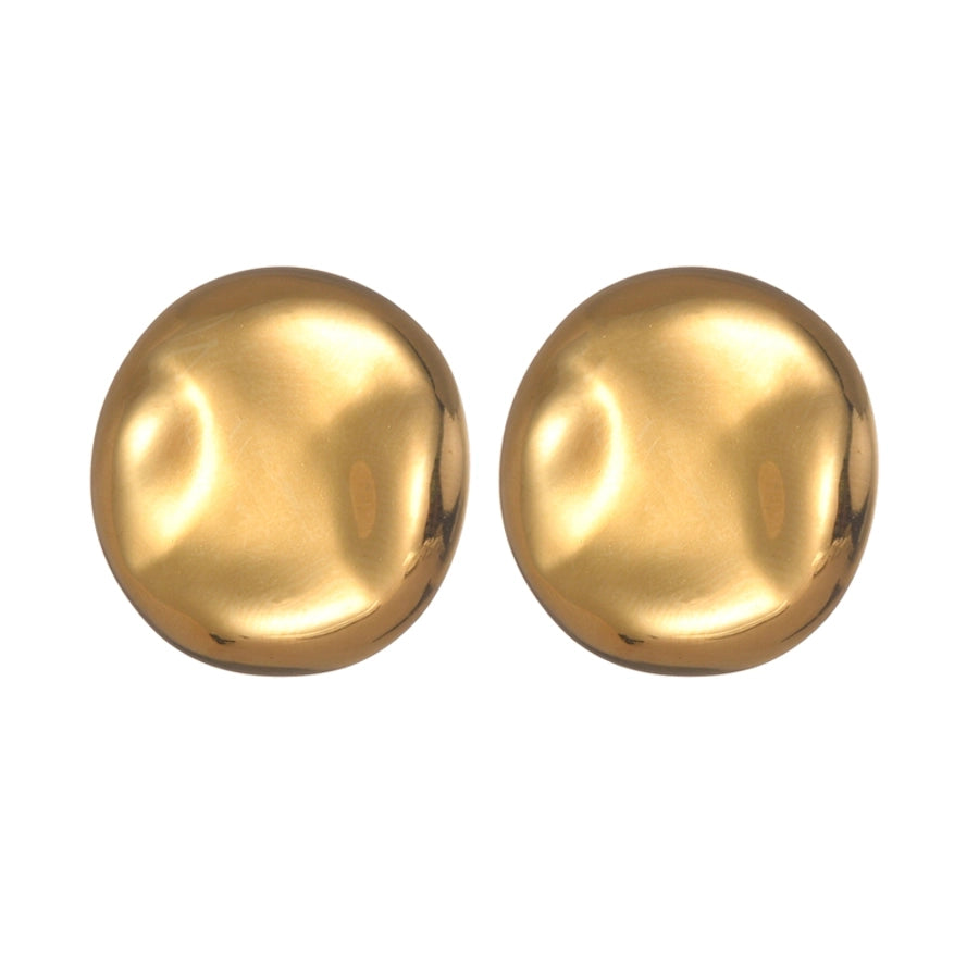 Irregular Round Earrings [304 Stainless Steel,18K Gold Plated]