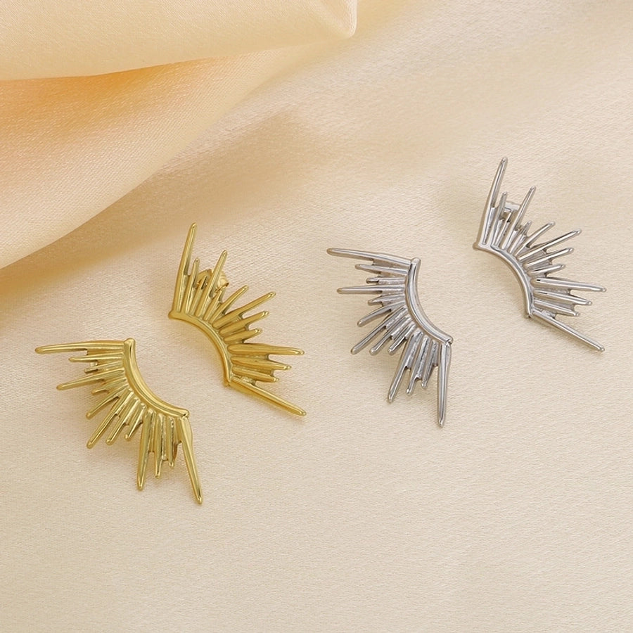 Sun Earrings [304 Stainless Steel, 18K Gold Plated]