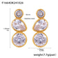 Luxurious Water Droplets Zircon Drop Earrings [304 Stainless Steel,18K Gold Plated]