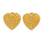 Round Heart Shape Earrings [316 Stainless Steel,18K Gold Plated]