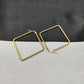 Rhombus Hoop Earrings [304 Stainless Steel,18K Gold Plated]