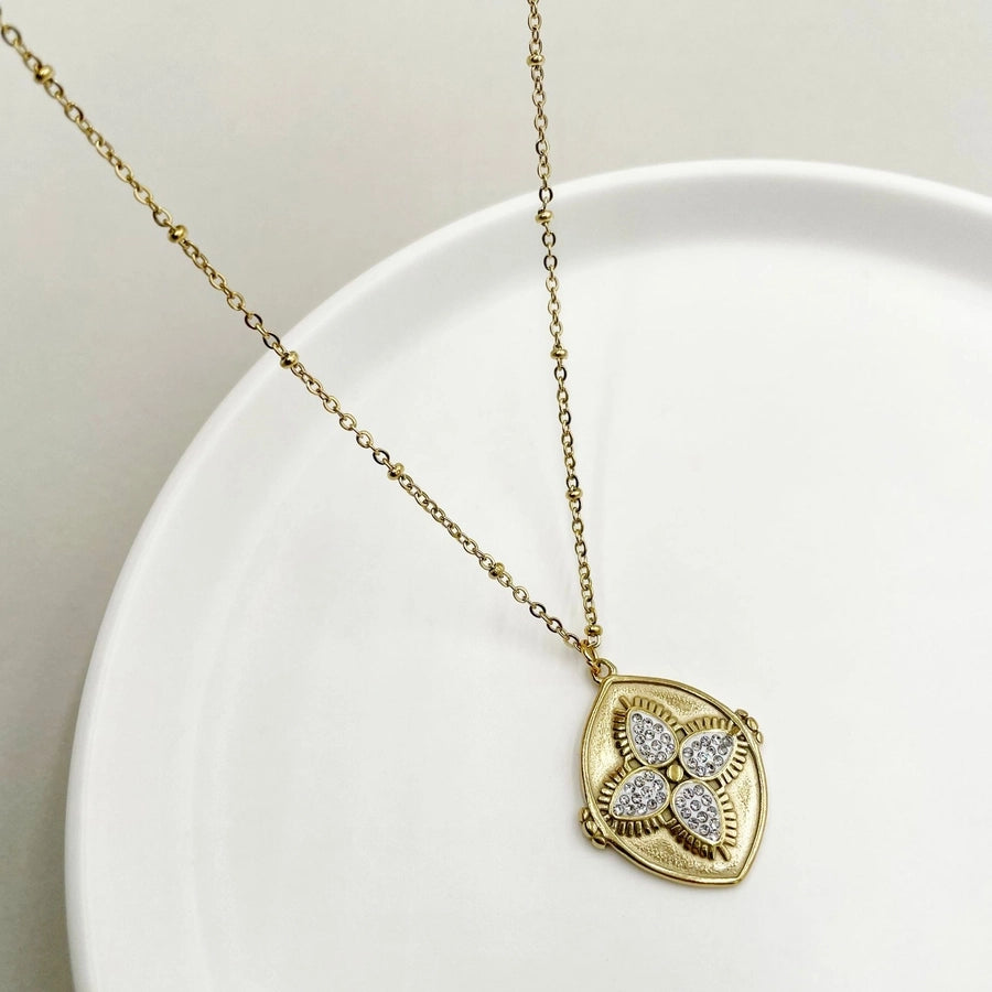 Vintage Flower Necklace [304 Stainless Steel]