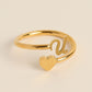 Letter Heart Ring [304 acero inoxidable]