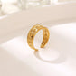 Mix -Designs Ringe [304 Edelstahl 18K Gold plattiert]