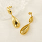 Water Droplets Earrings [304 Stainless Steel,18K Gold Plated]