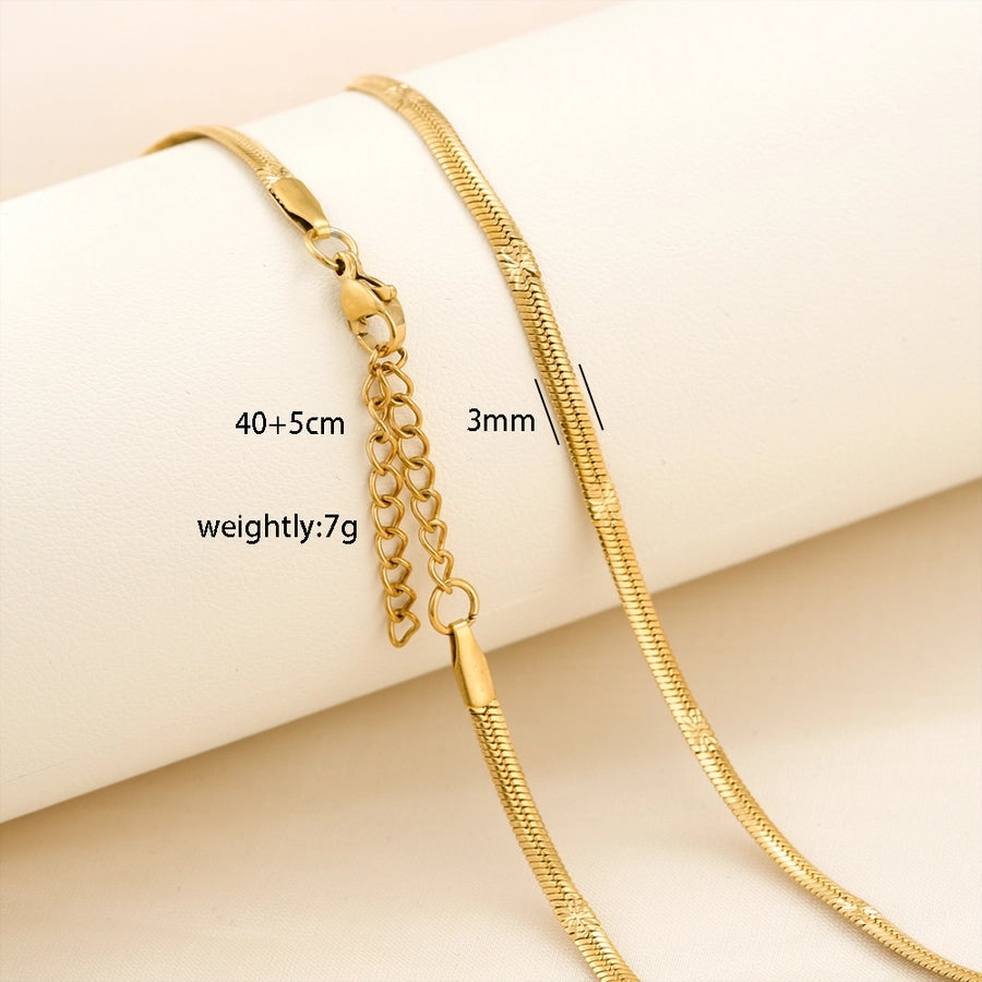 Chain Necklace [304 Stainless Steel,18K Gold Plated]