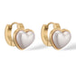 Heart Shape Artificial Pearls Earrings [304 Stainless Steel]