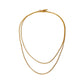 Long Double Layer Necklace [304 Stainless Steel,18K Gold Plated]