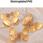 Pink Stone Oval Wings Wings Butterfly Earrings [304 Nerezová ocel, 18k zlaté pokovené]