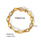 Droplets Hollow Chain Bracelet/Necklace/Jewelry Set [304 Stainless Steel, 18K Gold Plated]