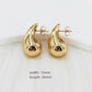 Water Droplets Earrings [304 Stainless Steel,18K,24K Gold Plated]