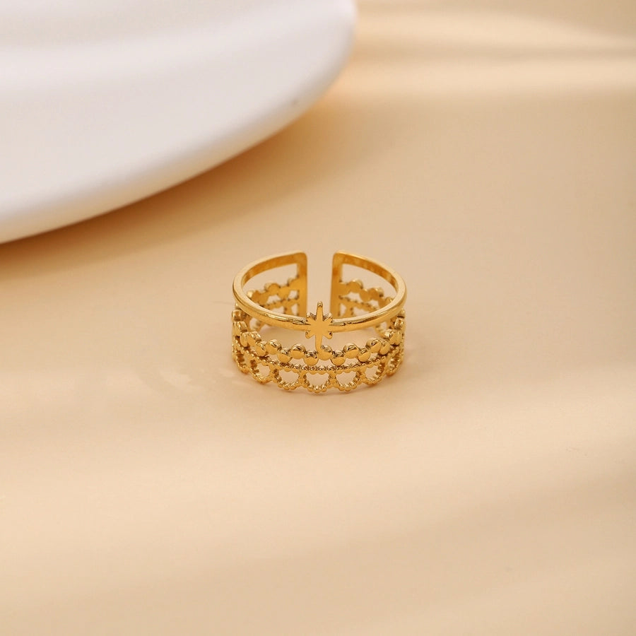 Mix Design Gold Ring [304 Stainless Steel]