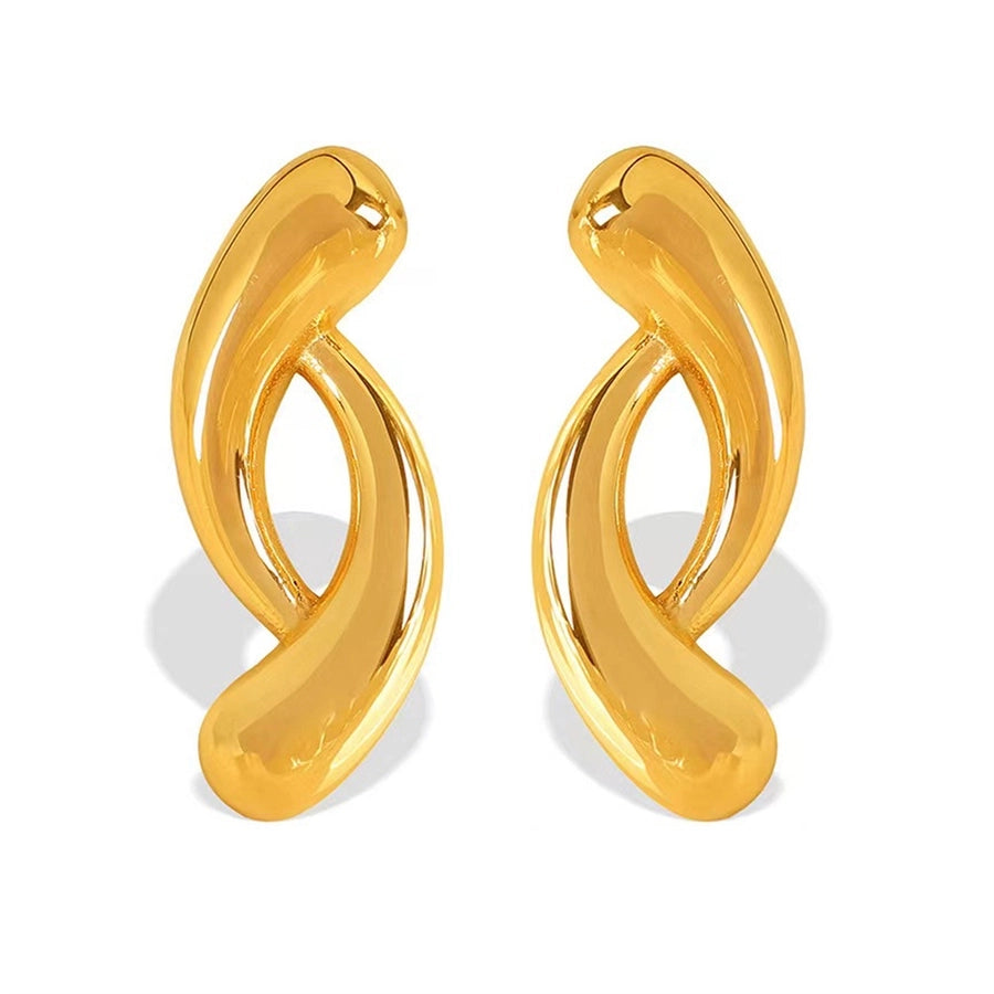 Irregular Solid Color Earrings [304 Stainless Steel,18K Gold Plated]