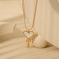 Dripping Heart Necklace [304 Stainless Steel,Copper,18K Gold Plated]