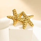 Big Starfish  Earrings [304 Stainless Steel, 18K Gold Plated]