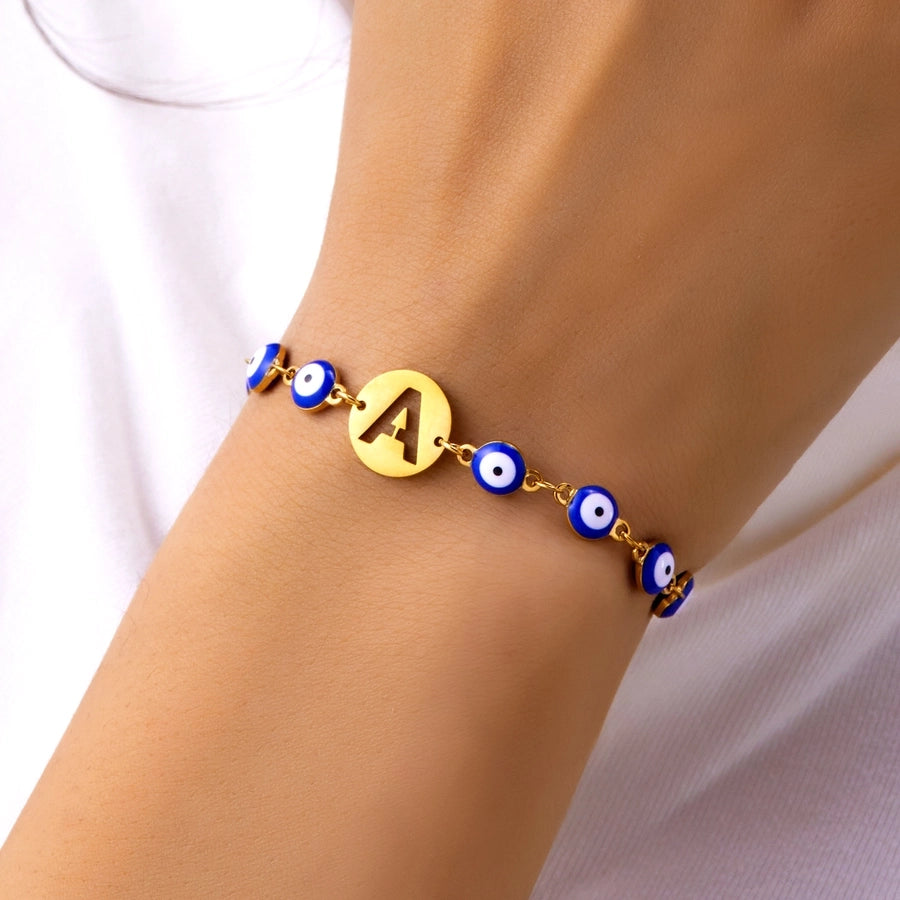 Bracciale in resina Eye Letter Devil [201 in acciaio inossidabile]