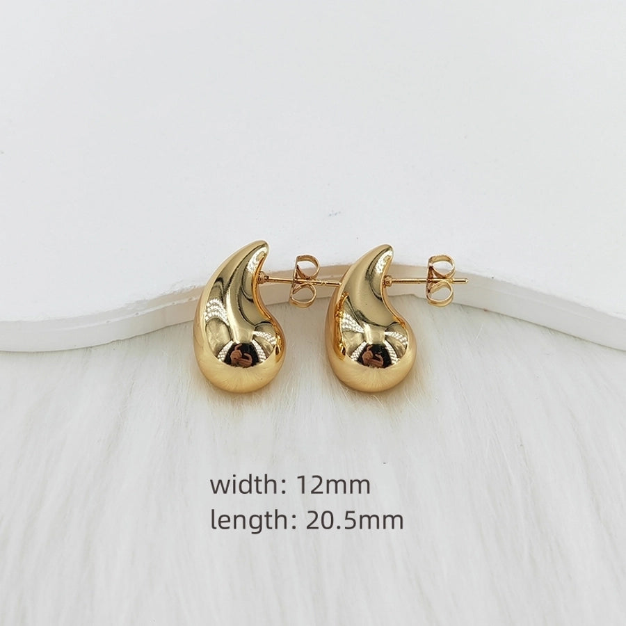 Water Droplets Earrings [304 Stainless Steel,18K,24K Gold Plated]