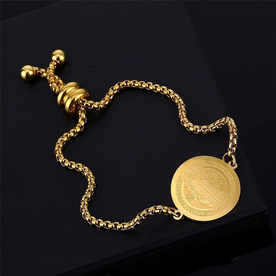 Religion Bracelet [304 Stainless Steel,18K Gold Plated]