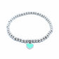 Heart Shape Beaded Bracelet [Stainless Steel,18K Gold Plated]