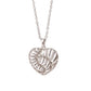 Heart Shape Zircon Pendant Necklace [304 Stainless Steel,Copper]