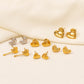 Heart Shape Earrings [304 Stainless Steel,18K Gold Plated]