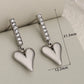 Heart Shape Earrings [304 Stainless Steel,18K Gold Plated]