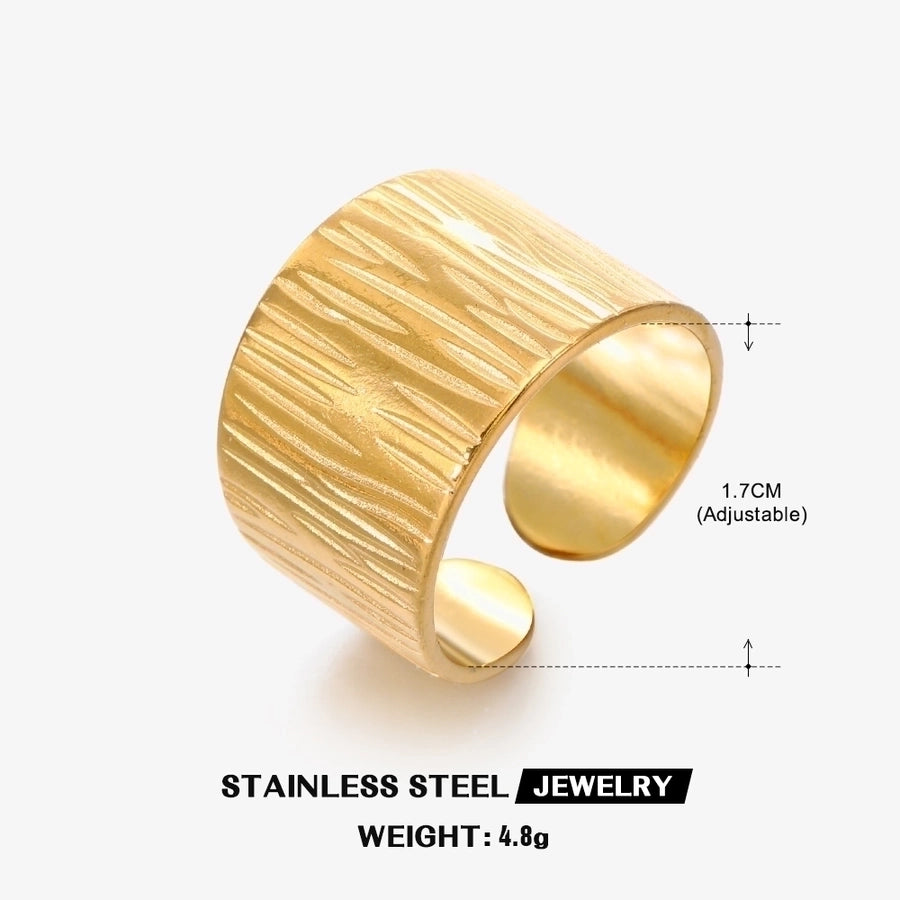 Simple Style Plating Ring [304 Stainless Steel 18K Gold Plated]