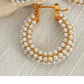 Pearl Hoop Earrings [304 Stainless Steel,18K Gold Plated]