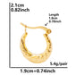 U Shape Circle Hoop Earrings [304 Stainless Steel,18K Gold Plated]