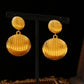 Round Lines Layered Earrings [304 Stainless Steel,18K Gold Plated]