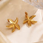 Starfish Earrings [304 Stainless Steel,18K Gold Plated]