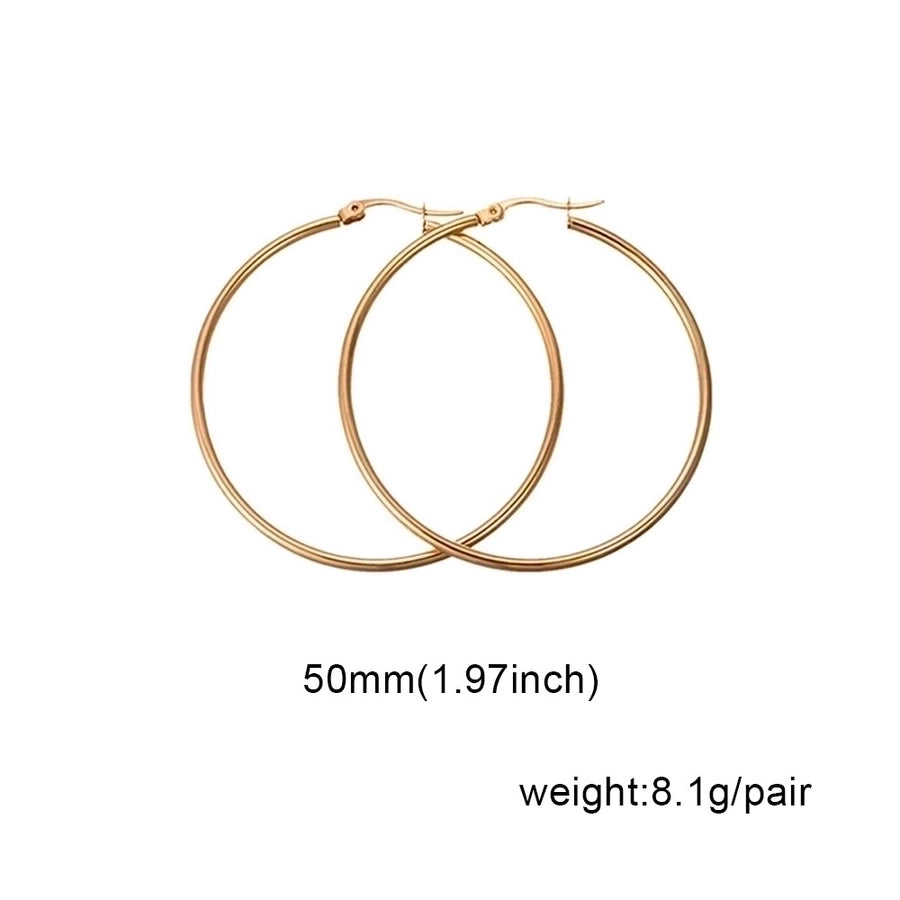 Thin Hoop Earrings [Stainless Steel]