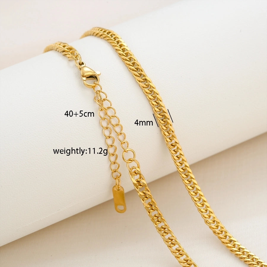 Chain Necklace [304 Stainless Steel,18K Gold Plated]