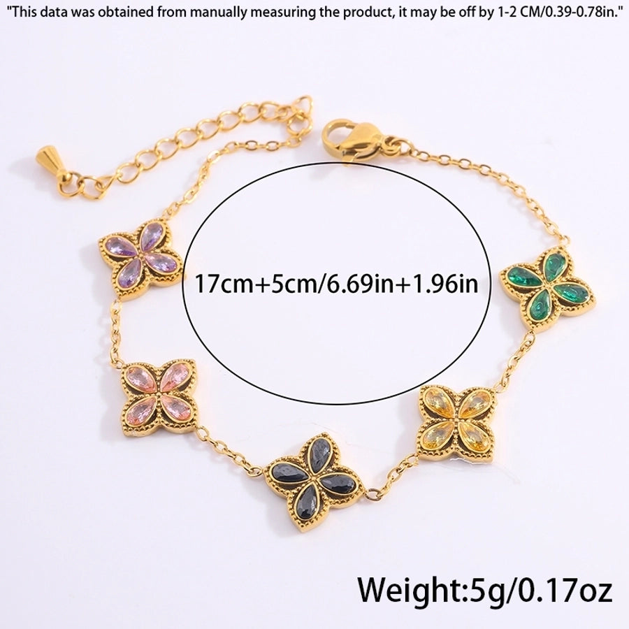 Floral Style  Bracelet [304 Stainless Steel]