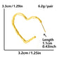 Pendientes de aro de forma de corazón hueco [304 acero inoxidable]