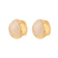 Retro Oval Resin Earrings [304 Stainless Steel, 18K Gold Plated]