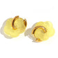 Acrylic Flower Hoop Drop Earrings [304 Stainless Steel,18K Gold Plated]