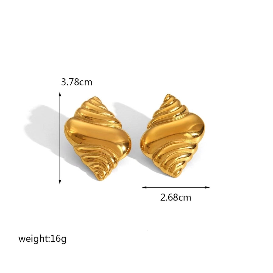 Mix Designs Earrings [304 Stainless Steel,18K Gold Plated]